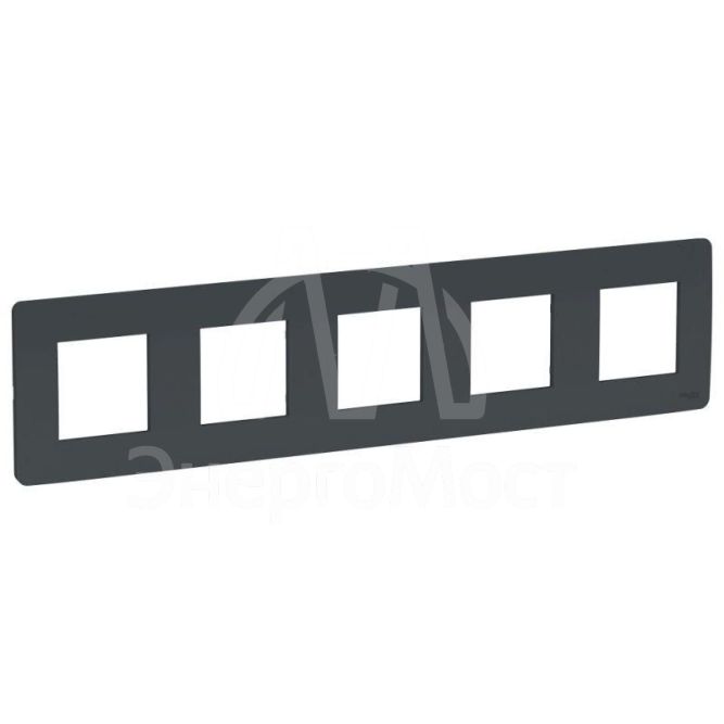 Рамка 5-м UNICA STUDIO антрацит SchE NU201054