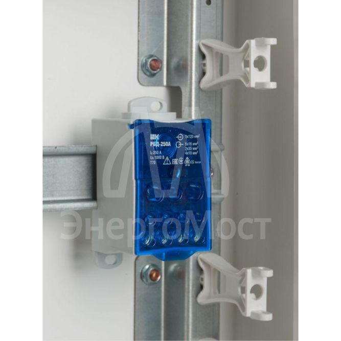 Блок распределительный на DIN-рейку РБД-250А IEK RBD-250
