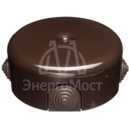 Коробка распределительная d78мм ЛИЗЕТТА (в компл. 4 кабельных ввода) ABS-пластик корич. Bironi B1-521-22-K