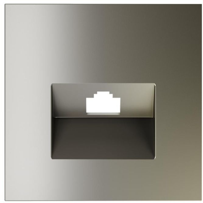 Накладка для розетки компьютерной RJ45 кат.6 S70 шелк Voltum VLS001304