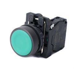 Кнопка модульная SB5 в сборе 22мм с возвратом пластик 1НО зел. SE SB5AA31