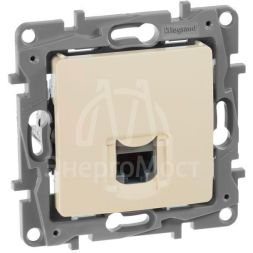 Механизм розетки информ. 1-м СП Etika RJ45 CAT.5E UTP сл. кость Leg 672341