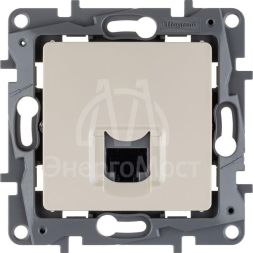 Механизм розетки информ. 1-м СП Etika RJ45 CAT.5E UTP сл. кость Leg 672341