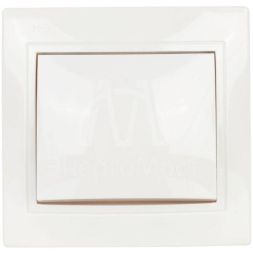 Выключатель 1-кл. СП Кварта ВС10-1-0-КБ-44 10А IP44 бел. IEK KV-V10-10-44-K01