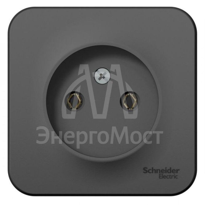 Розетка 1-м ОП BLANCA 16А 250В без шторок без заземл. изол. пласт. антрацит SchE BLNRA000116