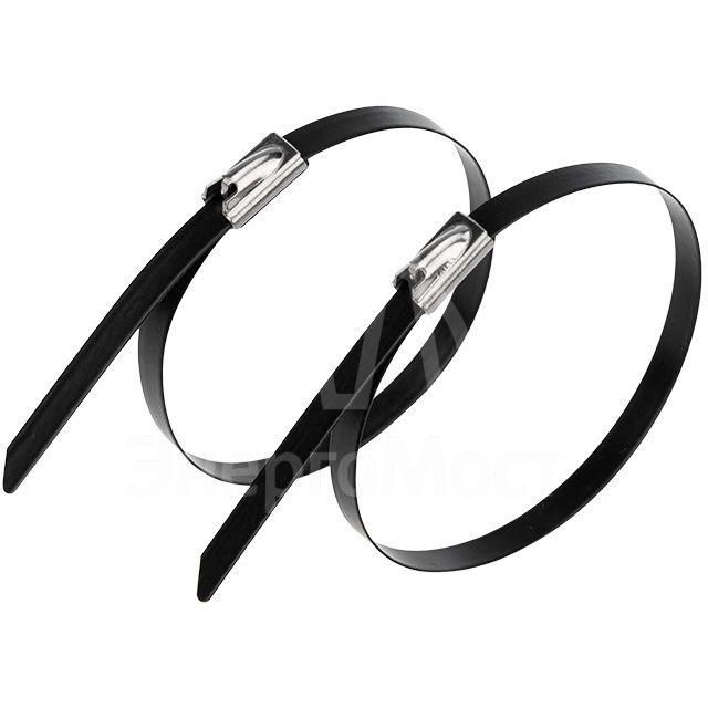 Хомут стальной с полимерным покрытием 300х4.6 (уп.50шт) Rexant 07-0308-5