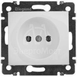 Механизм розетки 1-м СП Valena 16А IP21 без заземл. бел. Leg 774416