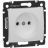 Механизм розетки 1-м СП Valena 16А IP21 без заземл. бел. Leg 774416
