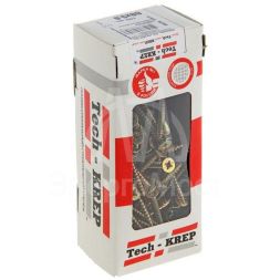 Саморез универсальный 60х5.0мм желт. (уп.100шт) Tech-KREP 102264