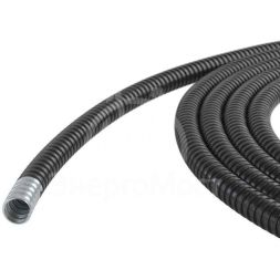 Металлорукав в ПВХ изоляции DN d26мм Dвн.26.5мм Dнар.31.5мм без протяжки черн. (уп.25м) DKC 6071R-027N