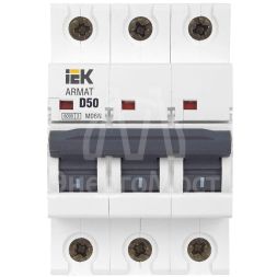 Выключатель автоматический модульный 3п D 50А M06N ARMAT IEK AR-M06N-3-D050