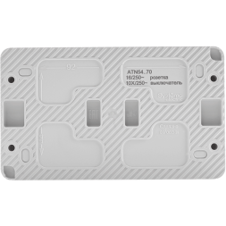 Блок ОП AtlasDesign Profi54 розетка 16А 250В с заземл. с защ. шторками + 1-кл. выключатель 10А бел. SchE ATN540170