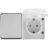 Блок ОП AtlasDesign Profi54 розетка 16А 250В с заземл. с защ. шторками + 1-кл. выключатель 10А бел. SchE ATN540170