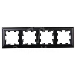 Рамка 4-м BRITE РУ-4-Бр хром/черн. IEK BR-M42-12-2-K23