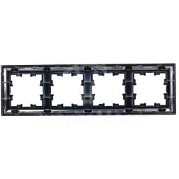 Рамка 4-м BRITE РУ-4-Бр хром/черн. IEK BR-M42-12-2-K23