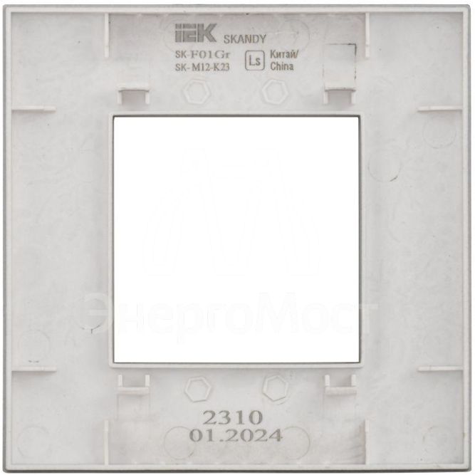 Рамка 1-м SKANDY SK-F01S серебр. IEK SK-M12-K23