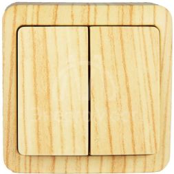 Выключатель 2-кл. 1п ОП Viola 10А IP20 беленый дуб LEZARD 751-5200-101