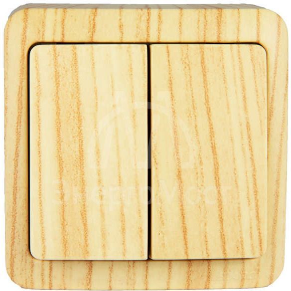 Выключатель 2-кл. 1п ОП Viola 10А IP20 беленый дуб LEZARD 751-5200-101