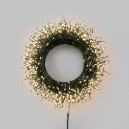 Гирлянда светодиодная Роса Фейерверк с контроллером 40м 1000LED тепл. бел. IP20 на катушке зеленый провод Neon-Night 303-496