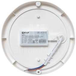 Светильник светодиодный ЖКХ ДПО-1300 12Вт 4000К IP65 круг с микроволнов. датчиком движения LUMA EKF BKL-1300DM-R-12-4000