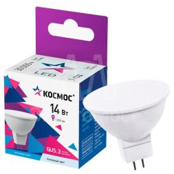 Лампа светодиодная JCDR 14Вт GU5.3 6500К 174-265В КОСМОС LkecLED14wJCDRC65