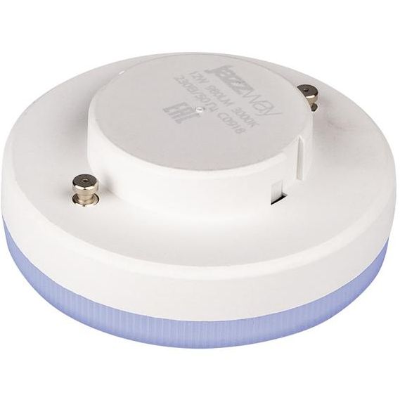 Лампа светодиодная PLED-GX53 12Вт таблетка 3000К мат. тепл. бел. GX53 980лм 230В JazzWay 1029102