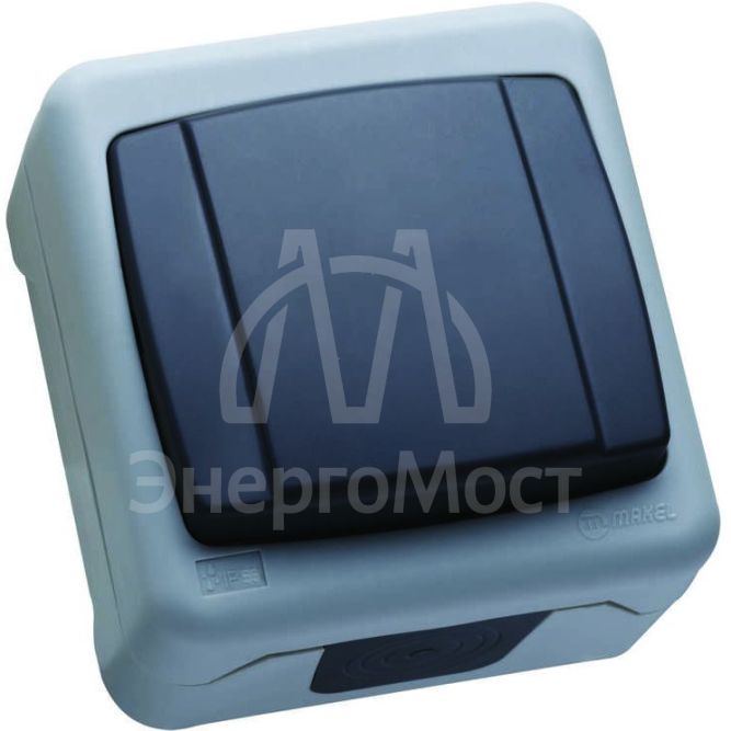 Выключатель 1-кл. ОП 10А IP55 сер. Makel 36064101