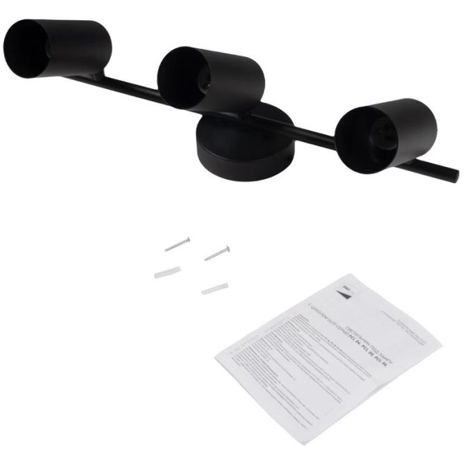 Светильник PCL-0403 3xGU10 IP20 230В BL настен./потолочн. декор. под лампу JazzWay 5066649