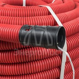 Труба гофрированная двустенная ПНД гибкая d110мм с протяжкой SN8 красн. (уп.50м) PROxima EKF tg2st-110-50m