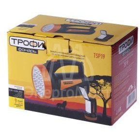 Фонарь TSP19 аккум. 4В 2А.ч 19+18хLED ЗУ 220В карт. упак. Трофи C0045552/Б0008436