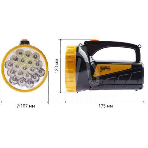 Фонарь TSP19 аккум. 4В 2А.ч 19+18хLED ЗУ 220В карт. упак. Трофи C0045552/Б0008436