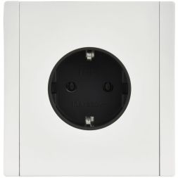 Розетка 1-м СП FORTE&amp;PIANO FP216M 16А IP20 с заземл. без защ. шторок винтовое крепление бел. IEK FP-R11-16-M-K01