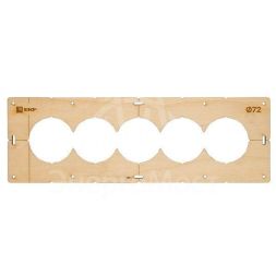 Шаблон для подрозетников c 5 отв. d72мм Expert EKF sh-d72-5