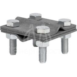 Зажим крестовидный прут-прут (3 пластины 57х57мм) HZ PROxima EKF lp-55758