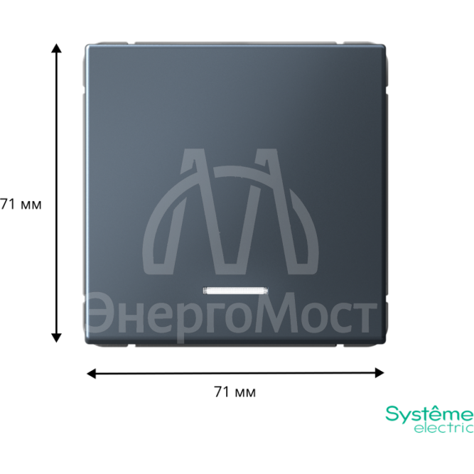 Выключатель 1-кл. ArtGallery (сх. 1а) 10AX с подсветкой механизм грифель SE GAL000713
