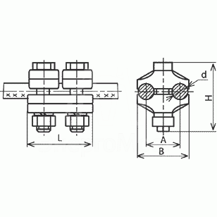 Зажим соединительный плашечный ПА-2-2А