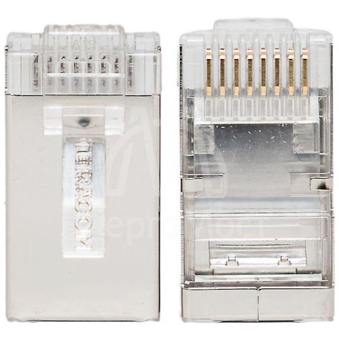 Коннектор RJ-45 TERACOM экранированный 8P8C Cat.5E универсальный (уп.20шт) EKF TRC-PLUG-5EFTP-20