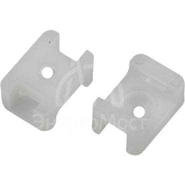 Площадка под хомуты 22х16мм с монтажным отверст. М4 NO-225-313 бел. (уп.10шт) Эра Б0066687