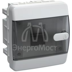 Корпус пластиковый ЩРВ-П-4 IP41 черн. прозр. дверь UNION Compact IEK UIC-KP12-V-04-41-K01