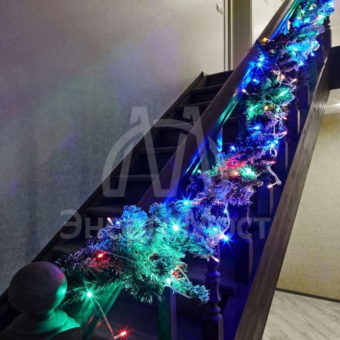 Гирлянда &amp;quot;Твинкл Лайт&amp;quot; 15м 120LED мультиколор провод прозр. Neon-Night 303-199