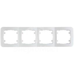 Рамка 4-м Lillium горизонт. бел. Makel 71039