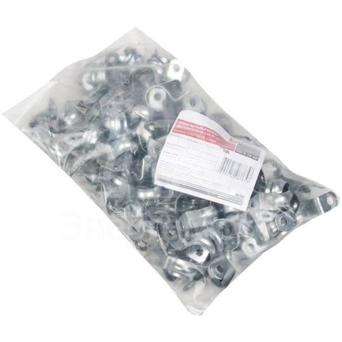 Скоба крепежная двухлапковая d19-20мм метал. EKF sm-2-19-20