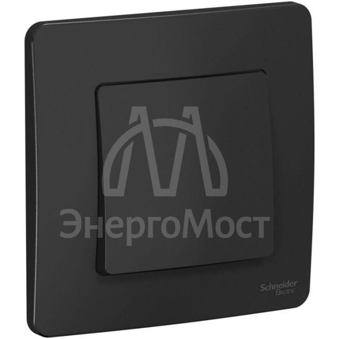 Переключатель проходной 1-кл. СП Blanca 10А IP20 (сх. 6) 250В антрацит SchE BLNVS010606