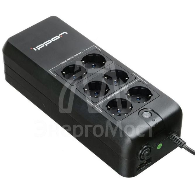 Источник бесперебойного питания Back Verso 800 420Вт 800В.А черн. IPPON 751623