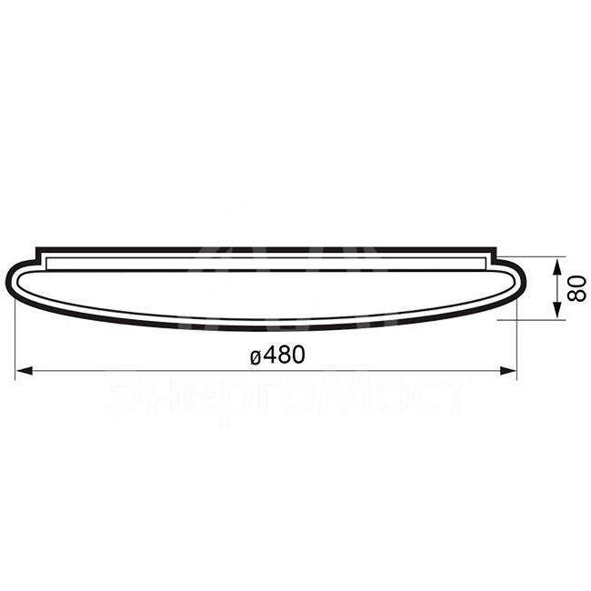 Светильник светодиодный PPB TUBES 60Вт 4000К IP20 d480х80 настенно-потолочный JazzWay 5049499