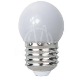Лампа светодиодная PLED-ECO 1Вт G45 шар 3000К тепл. бел. E27 для Белт-лайт JazzWay 5040649