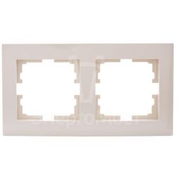 Рамка 2-местн. горизонт. VESNA кремов. LEZARD 742-0300-147