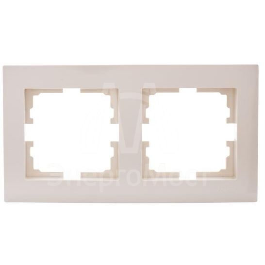 Рамка 2-местн. горизонт. VESNA кремов. LEZARD 742-0300-147
