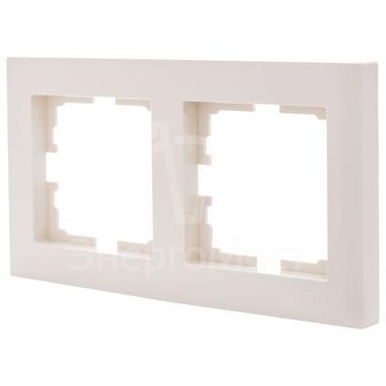 Рамка 2-местн. горизонт. VESNA кремов. LEZARD 742-0300-147