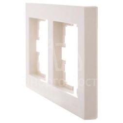 Рамка 2-местн. горизонт. VESNA кремов. LEZARD 742-0300-147